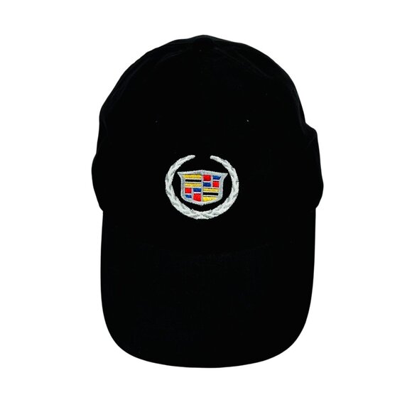 Cadillac Crest Logo Black Adjustable Baseball Hat Cap Luxury Auto Automobiles - Picture 1 of 10